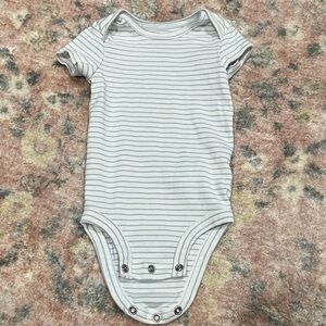 Carter's Soft Striped White & Blue Bodysuit
